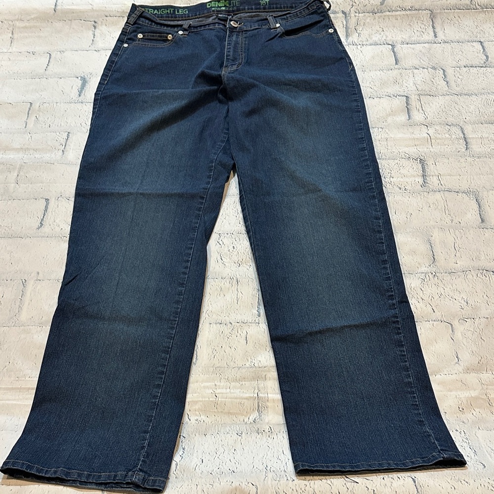 Avenue Dark Tall Blue Straight leg Women's Jeans - Picture 8 of 11